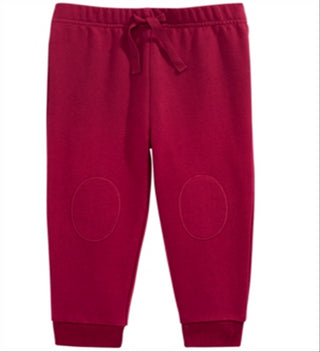 First Impressions Baby Boy's Knee Patch Jogger Pants Wine Size 18MOS