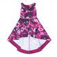 Speechless Girl's Allover Floral High Low with Pockets Dress Purple Size 12
