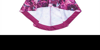 Speechless Girl's Allover Floral High Low with Pockets Dress Purple Size 12