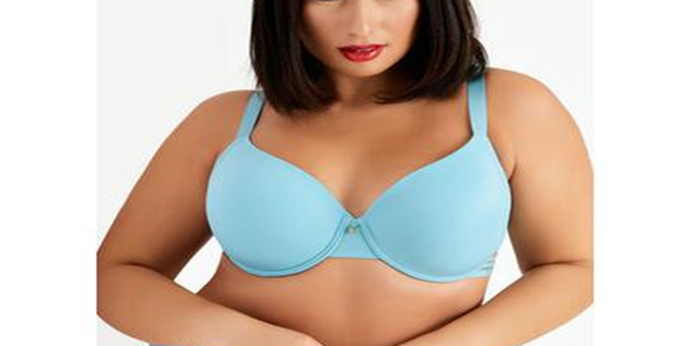 Mesh Trim Women's Microfiber T Shirt Bra Green Size 44DDD
