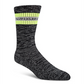 Calvin Klein Men's Neon Logo Stripe Combed Cotton Crew Socks Black Size 7-12