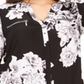 INC International Concepts Women's Printed Zip Pocket Top Black Size -0X