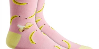 Bar III Men's Bananas Comfy Comfortable Crew Socks Pink Size Regular