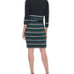 Tommy Hilfiger Women's Striped Long Sleeve Top Dark Blue Size Medium