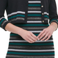 Tommy Hilfiger Women's Striped Long Sleeve Top Dark Blue Size Medium