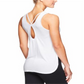 Gaiam Gianna Women's Cutout Back Tank Top White Size Medium