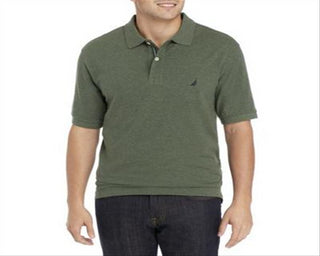 Nautica Men's Stretch Mesh Polo Green Size 3XLT