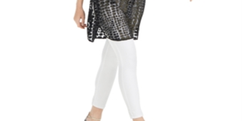 Alfani Women's Printed Super Tunic Black Size Petite