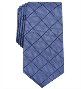Alfani Men's Neck Sussex Pane Skinny Slim Tie Blue Size Regular