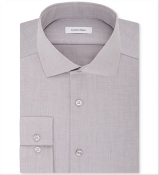 Calvin Klein Men's Slim Fit Button up Dress Shirt Gray Size 16.5X34X35