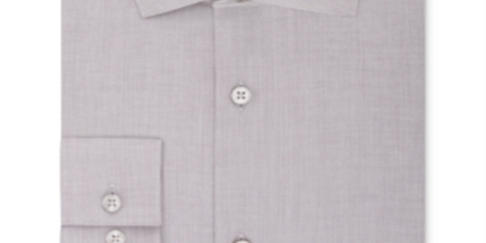 Calvin Klein Men's Slim Fit Button up Dress Shirt Gray Size 16.5X34X35