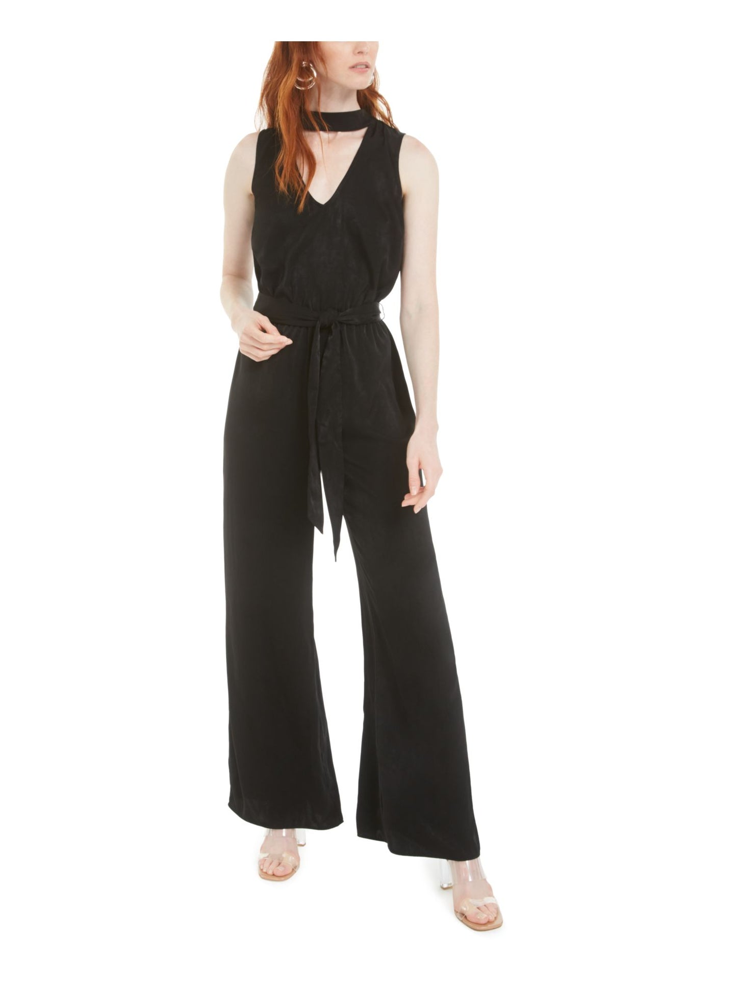 Bar III Women's Choker Jumpsuit Black Size XXS