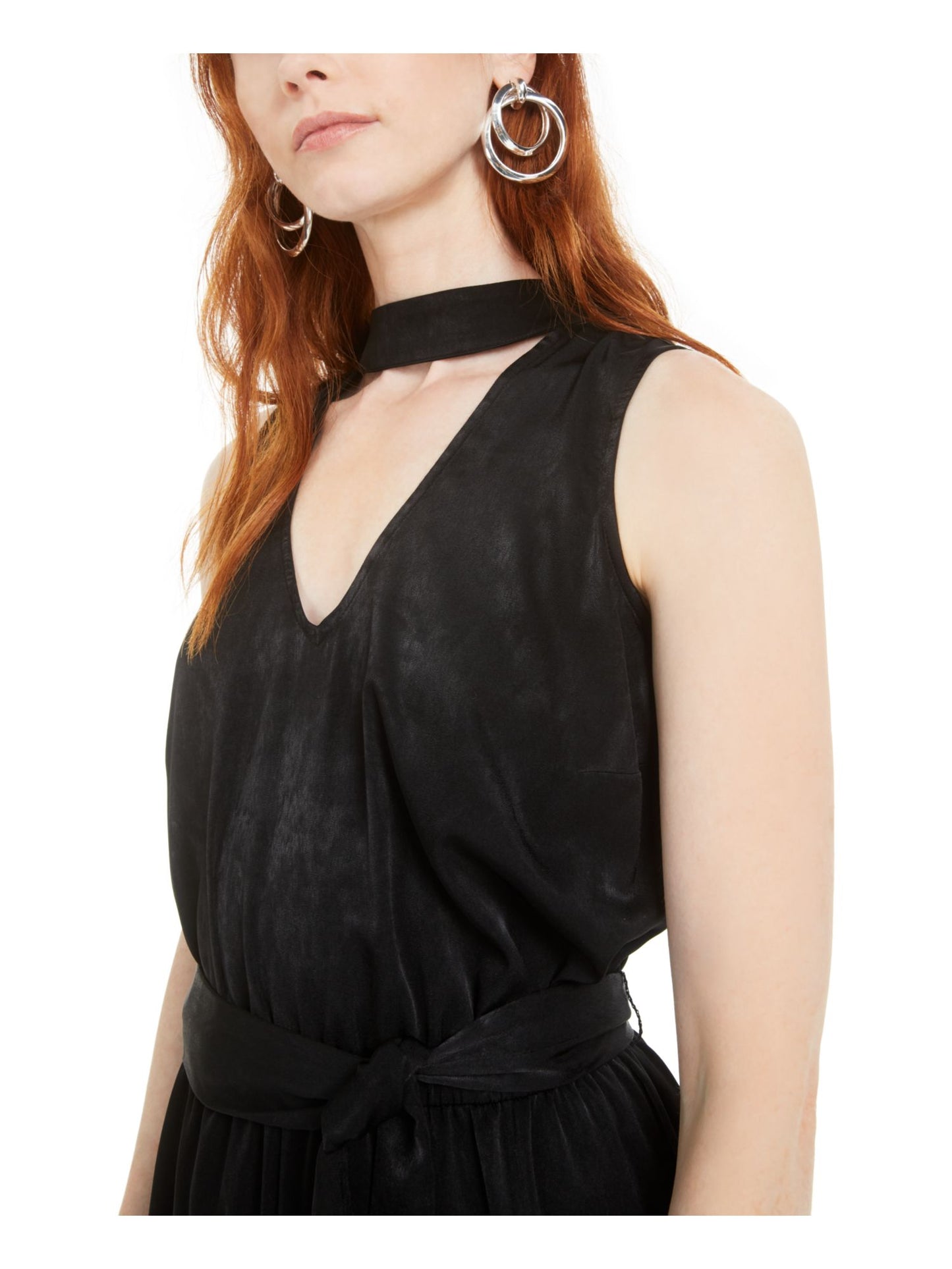 Bar III Women's Choker Jumpsuit Black Size XXS