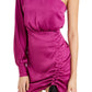 Bar III Women's Ruched One Shoulder Sheath Dress Pink Size 6