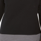 Karen Scott Women's Striped Trim Top Black Size Petite