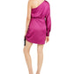 Bar III Women's Ruched One Shoulder Sheath Dress Pink Size 8