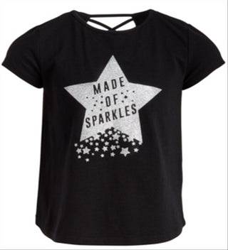 Ideology Girl's Graphic Print Cross Back T-Shirt Various Black Size 2T