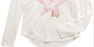 Epic Threads Big Girl's Butterfly Star Long Sleeve T-Shirt White Size Large