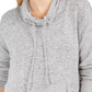 Style & Co Women's Drawstring Cowl Neck Sweater Gray Size XS
