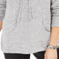 Style & Co Women's Drawstring Cowl Neck Sweater Gray Size XS