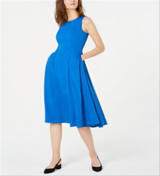 Alfani Women's A Line MIDI Dress Blue Size 2 Petite