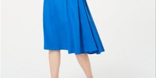 Alfani Women's A Line MIDI Dress Blue Size 2 Petite