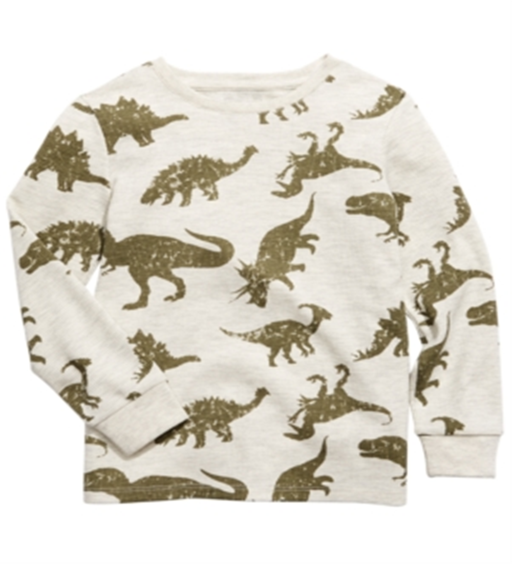 Epic Threads Little Boy's Dino Thermal T-Shirt Brown Size 5