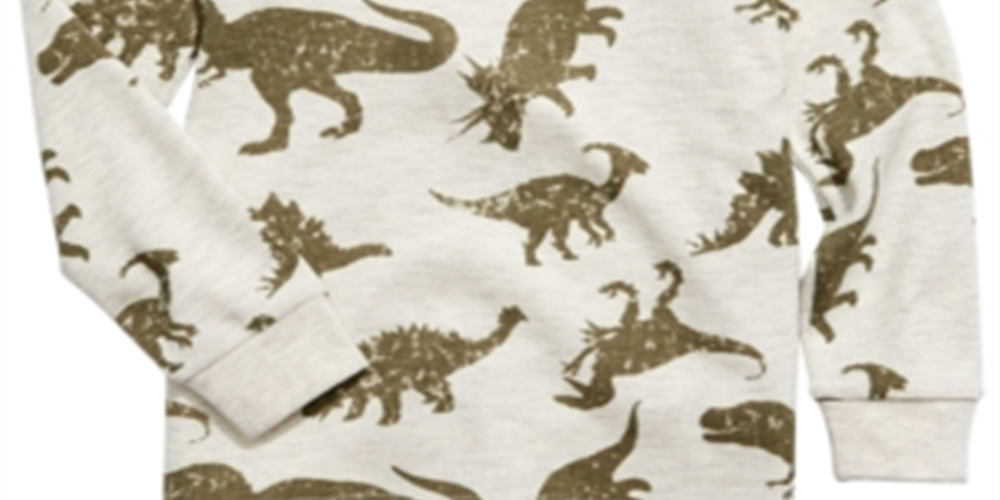 Epic Threads Little Boy's Dino Thermal T-Shirt Brown Size 5