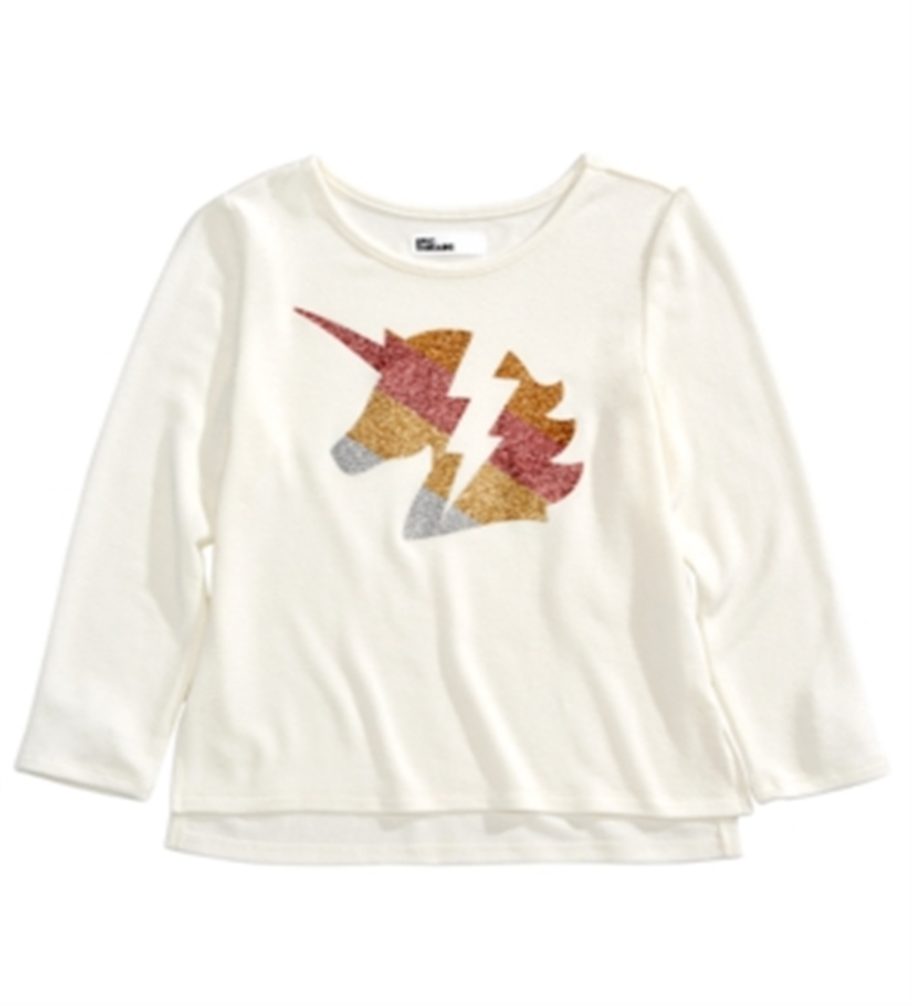 Epic Threads Little Girl's Glitter Unicorn T-Shirt White Size 5