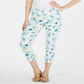 Charter Club Women's Bristol Capri Printed Jeans Blue Size 18