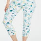 Charter Club Women's Bristol Capri Printed Jeans Blue Size 18