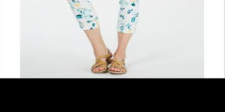 Charter Club Women's Bristol Capri Printed Jeans Blue Size 18