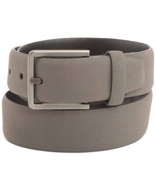 Alfani Men's Rubberized Stripe Dress Belt Gray Size Small