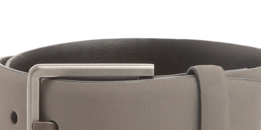 Alfani Men's Rubberized Stripe Dress Belt Gray Size Small