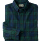 Club Room Men's Plaid Print Pocket Button Down Shirt Green Size Small