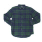 Club Room Men's Plaid Print Pocket Button Down Shirt Green Size Small