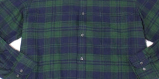 Club Room Men's Plaid Print Pocket Button Down Shirt Green Size Small