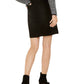 INC International Concepts Women's Paperbag Waist Denim Skirt Black Size 14P