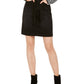 INC International Concepts Women's Paperbag Waist Denim Skirt Black Size 14P