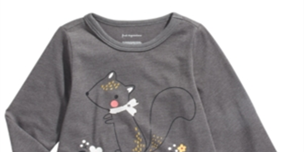 First Impressions Baby Girl's Squirrel T-Shirt Gray Size 12MOS