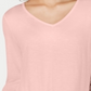 Style & Co Women's V Neck Chiffon Hem Top Pink Size Small