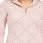Charter Club Women's Printed Half Zip Top Pink Size X-Small