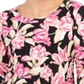 JM Collection Women's Printed Garland Textured Top Purple Size Small