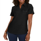 Karen Scott Women's Cotton Polo Shirt Black Size Medium