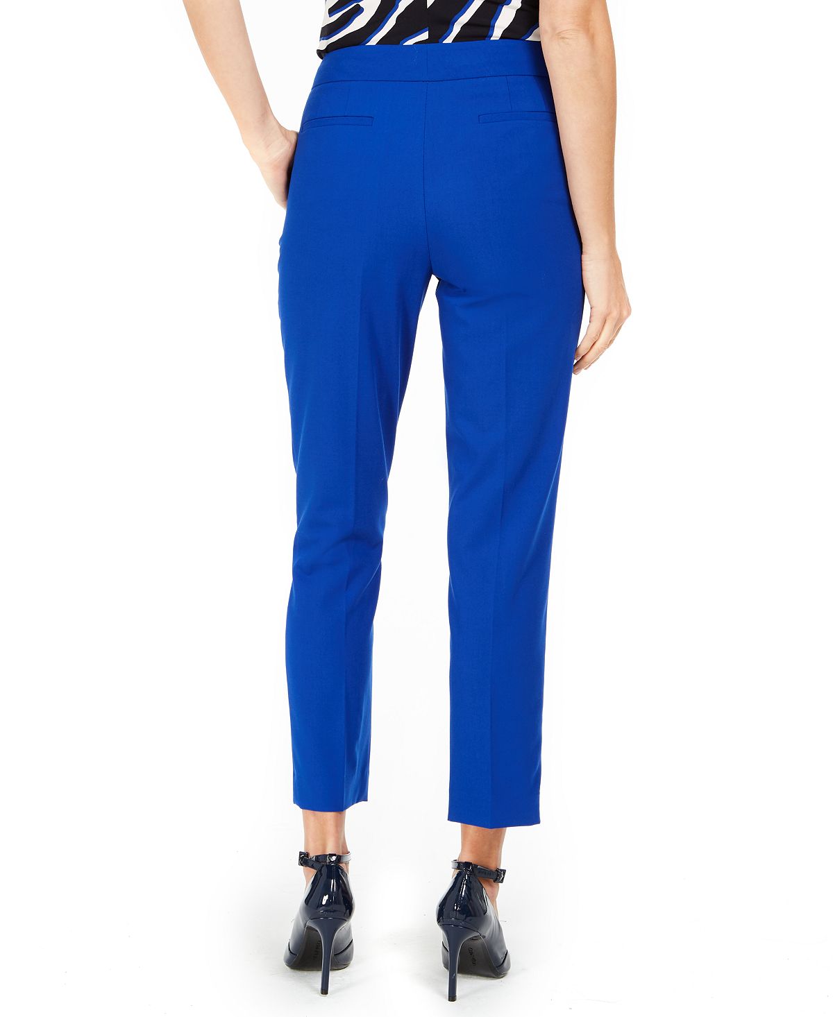 Calvin Klein Women's Straight Leg Dress Pants Blue Size 10P