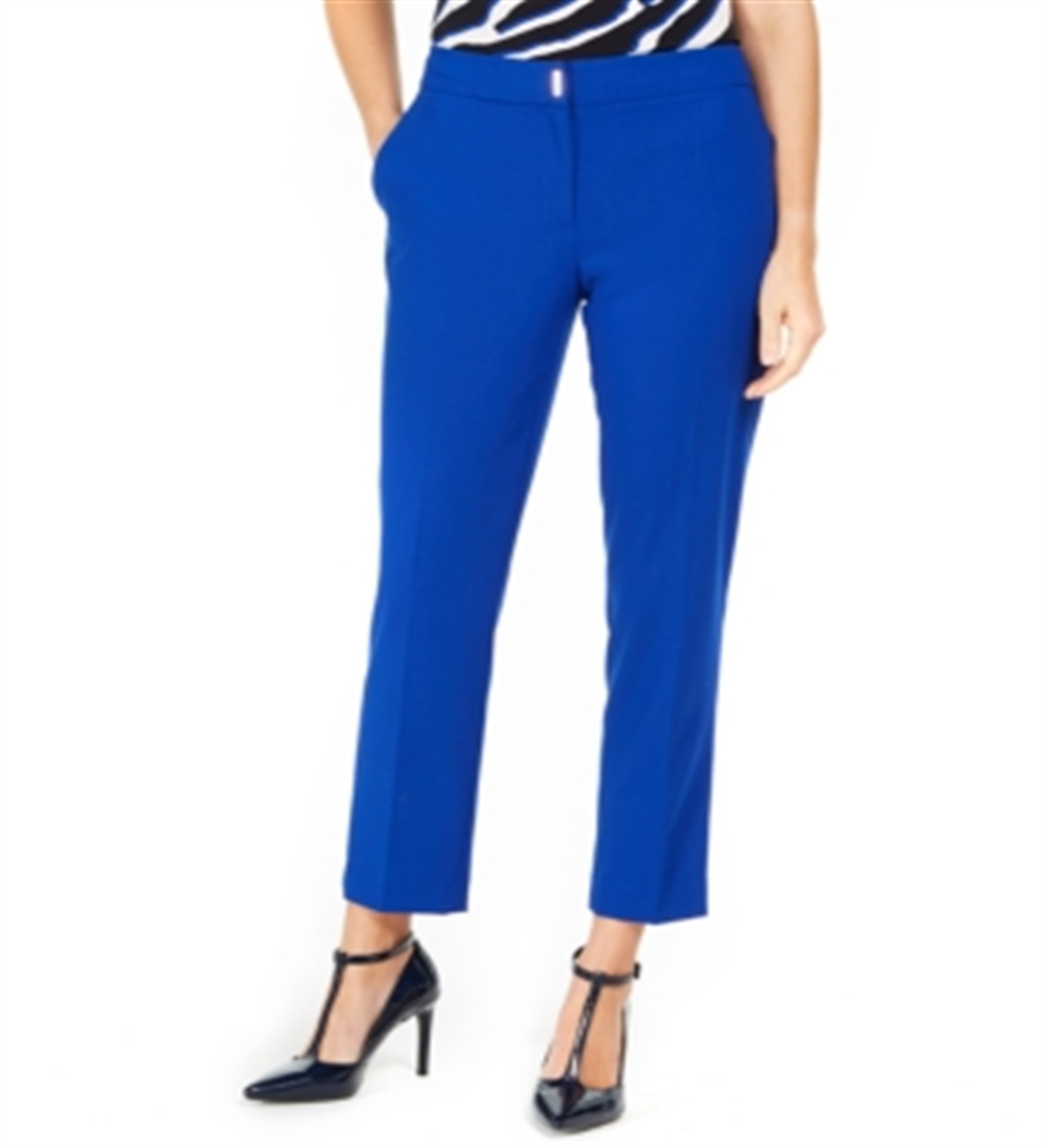 Calvin Klein Women's Straight Leg Dress Pants Blue Size 10P