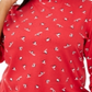 Karen Scott Women's Plus Glitter Printed Turtleneck Top Red Size 0X