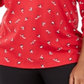 Karen Scott Women's Plus Glitter Printed Turtleneck Top Red Size 0X
