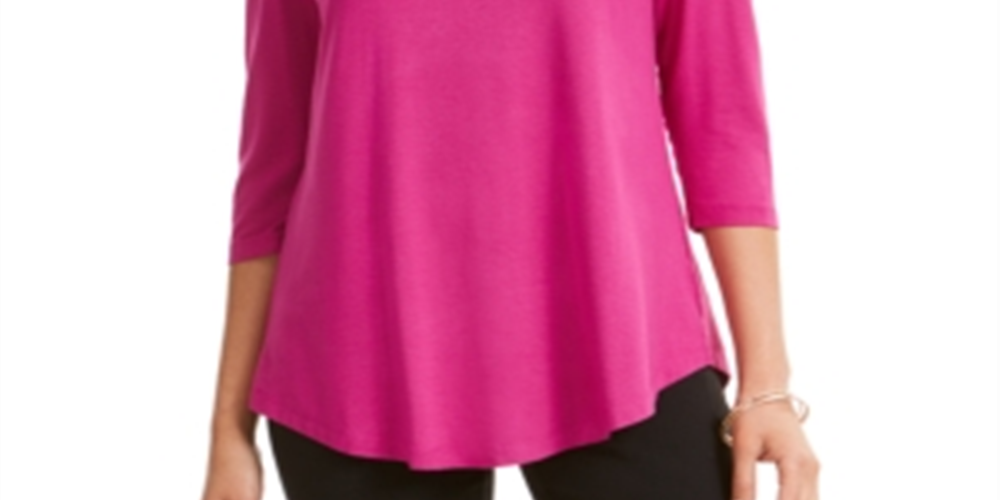 JM Collection Women's Cold Shoulder Top Pink Size Small