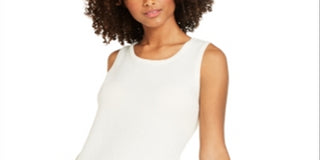Charter Club Women's Sleeveless Cashmere Sweater White Size X-Large